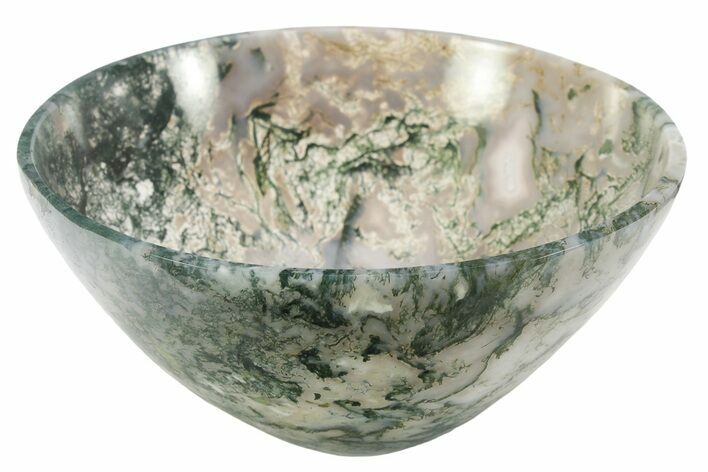 Polished Moss Agate Bowl #232019